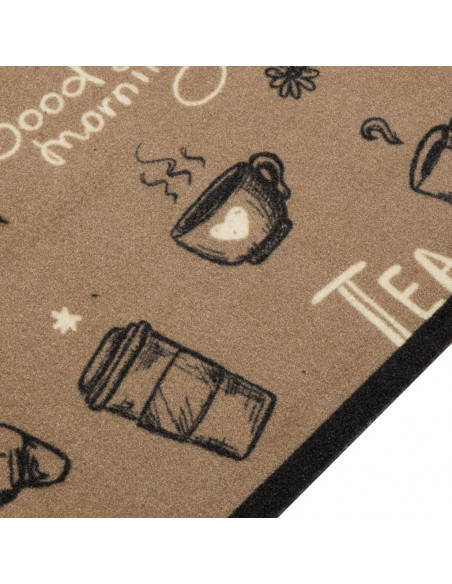 Tappeto da Cucina Lavabile Marrone Mattutino 60x300 cm Velluto