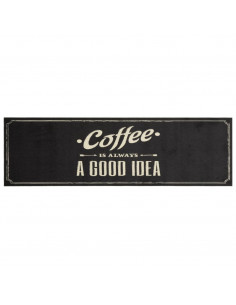 Tappeto da Cucina Lavabile Testo Caffè 45x150 cm in Velluto 2