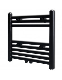 Radiatore Centrale Portasciugamano Dritto Nero 480 x 480 mm 2