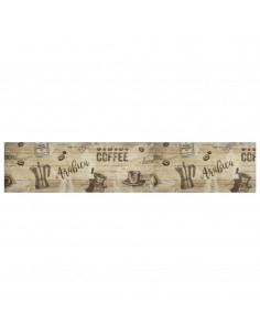 Tappeto da Cucina Lavabile Marrone Caffè 60x300 cm in Velluto 2