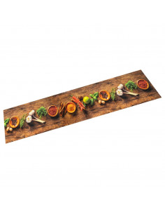 Tappeto da Cucina Lavabile Spezie 60x180 cm Velluto