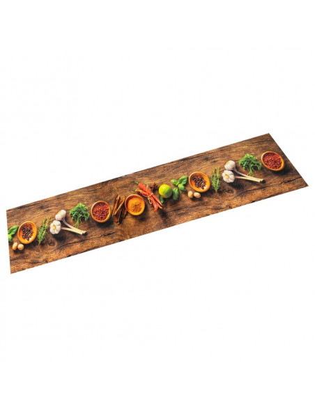 Tappeto da Cucina Lavabile Spezie 60x180 cm Velluto