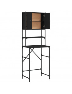 Mobile per Lavatrice Nero 68x48,5x194 cm 2