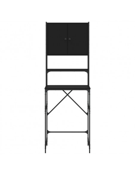 Mobile per Lavatrice Nero 68x48,5x194 cm