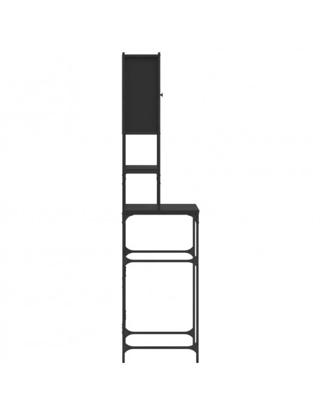 Mobile per Lavatrice Nero 68x48,5x194 cm