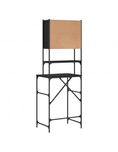 Mobile per Lavatrice Nero 68x48,5x194 cm