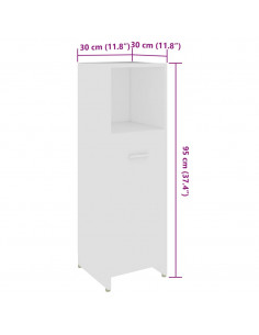 Set Mobili da Bagno 4 pz Bianco in Legno Multistrato 2