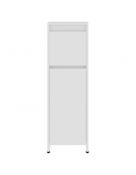 Set Mobili da Bagno 4 pz Bianco in Truciolato