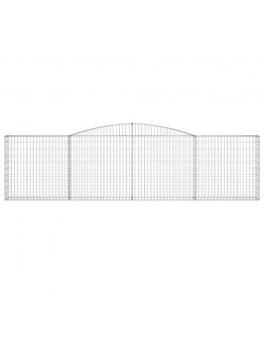 Cesti Gabbioni ad Arco 6 pz 400x30x100/120 cm Ferro Zincato