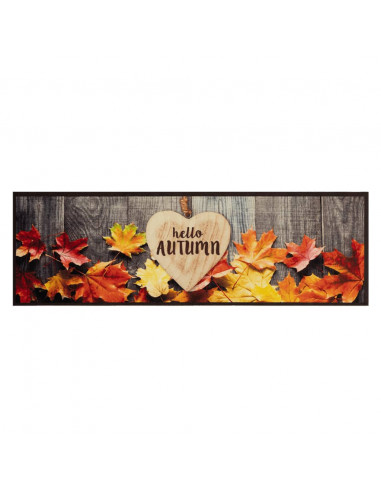Tappeto da Cucina Lavabile Autunno 60x180 cm in Velluto