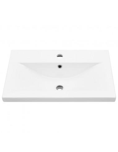 Set Mobili da Bagno 4 pz Grigio Cemento in Legno Multistrato