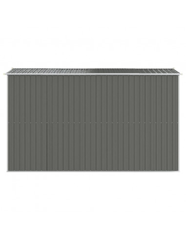 Capanno da Giardino Grigio Chiaro 192x357x223cm Acciaio Zincato