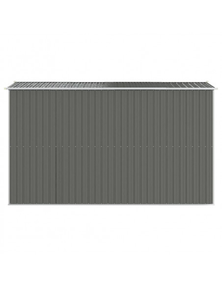 Capanno da Giardino Grigio Chiaro 192x357x223cm Acciaio Zincato