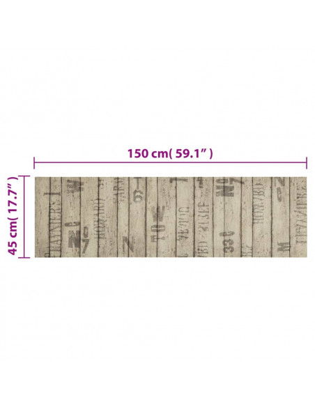 Tappeto da Cucina Lavabile Recinzione 45x150 cm in Velluto
