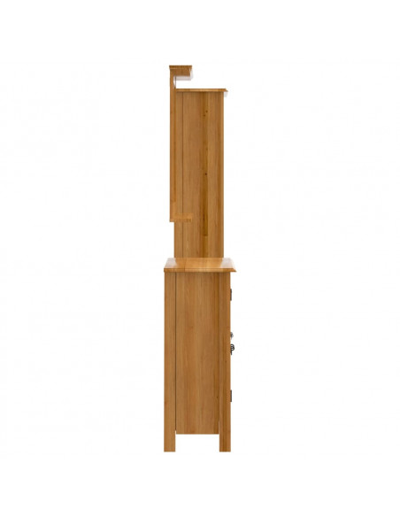 Set Mobili da Bagno 4 pz in Legno Massello di Pino