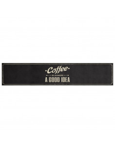 Tappeto da Cucina Lavabile Testo Caffè 60x300 cm in Velluto 2