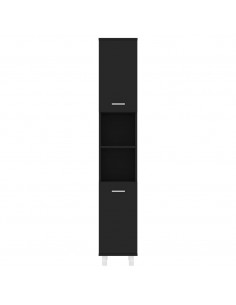 Set Mobili da Bagno 4 pz Nero in Truciolato 2