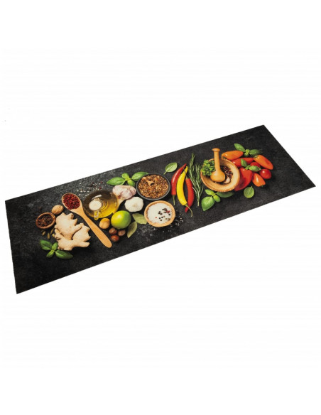 Tappeto da Cucina Lavabile Spezie 60x180 cm Velluto