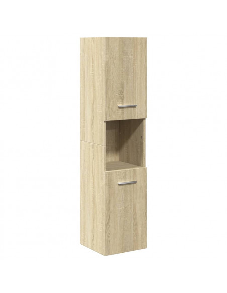 Set Mobili da Bagno 4 pz Rovere Sonoma in Legno Multistrato