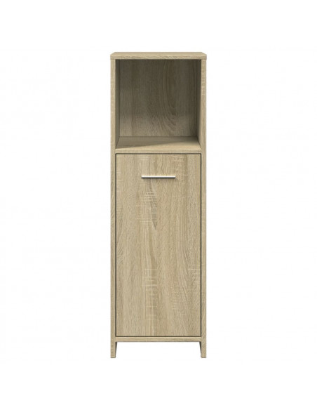 Set Mobili da Bagno 4 pz Rovere Sonoma in Legno Multistrato