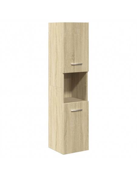 Set Mobili da Bagno 4 pz Rovere Sonoma in Legno Multistrato