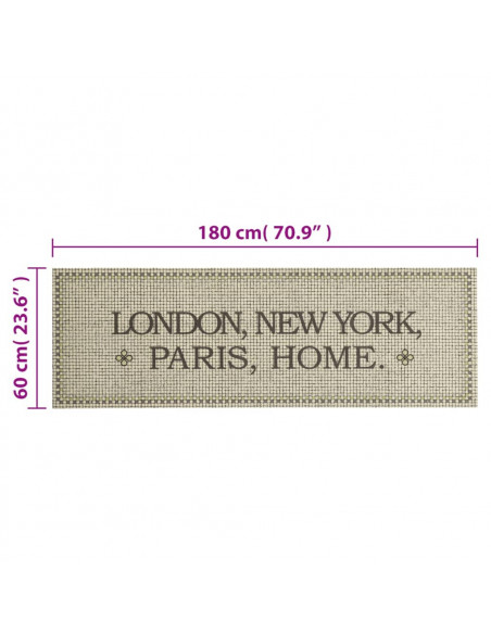 Tappeto da Cucina Lavabile Casa Maiuscolo 60x180 cm Velluto