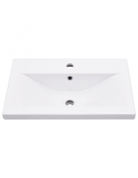 Set Mobili da Bagno 5 pz Rovere Sonoma in Legno Multistrato