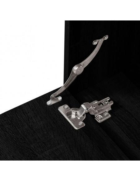 Set Mobili da Bagno 6 pz Nero in Legno Multistrato