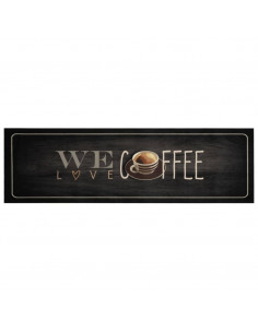 Tappeto da Cucina Lavabile Testo Caffè 45x150 cm in Velluto 2