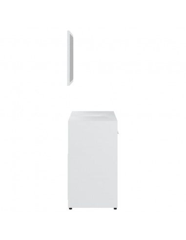 Set Mobili da Bagno Bianco in Legno Multistrato