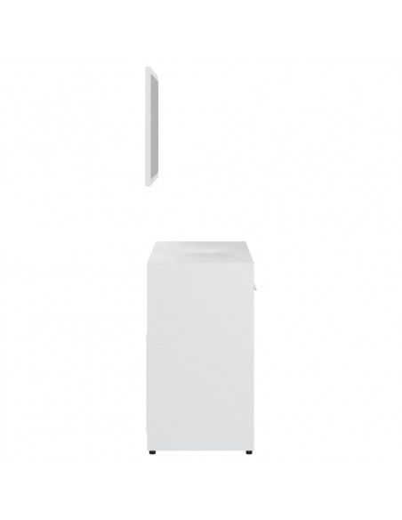 Set Mobili da Bagno Bianco in Legno Multistrato