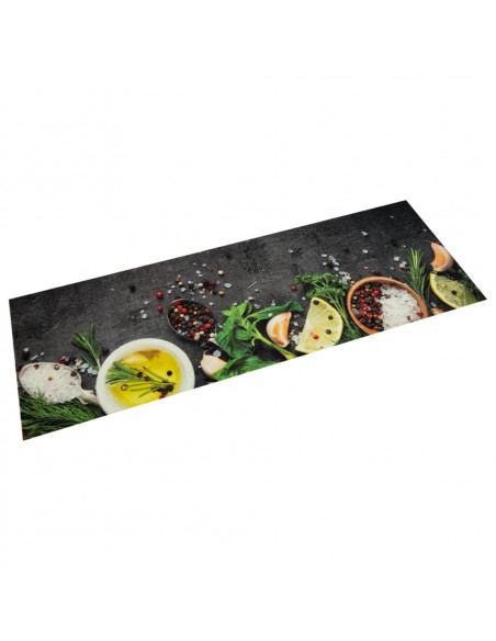 Tappeto da Cucina Lavabile Spezie 60x180 cm Velluto