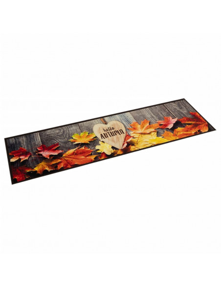 Tappeto da Cucina Lavabile Autunno 60x300 cm in Velluto