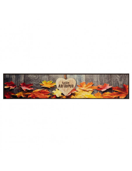 Tappeto da Cucina Lavabile Autunno 60x300 cm in Velluto