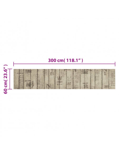 Tappeto da Cucina Lavabile Recinzione 60x300 cm in Velluto