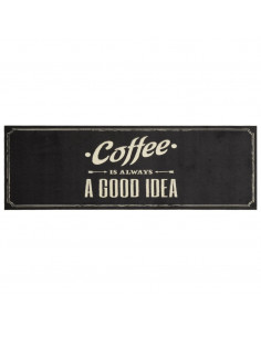 Tappeto da Cucina Lavabile Testo Caffè 60x180 cm in Velluto 2