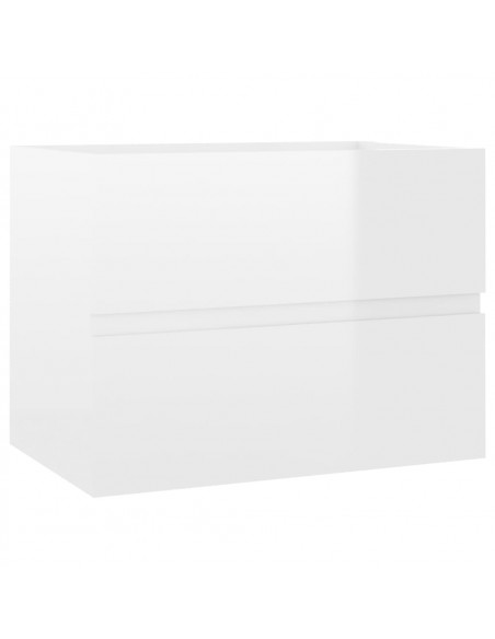 Set Mobili da Bagno Bianco Lucido in Truciolato