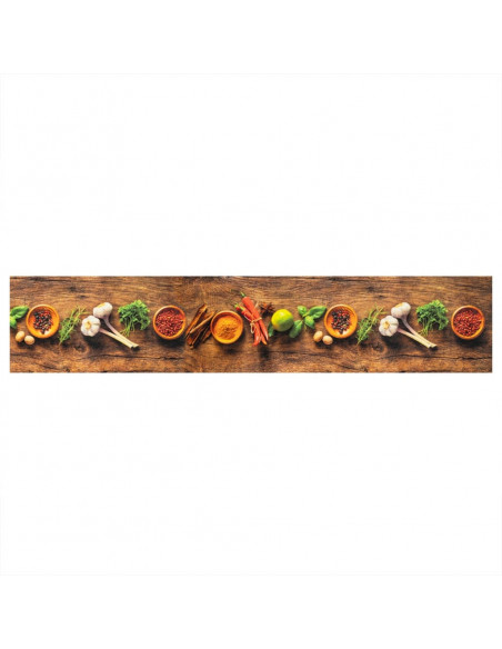 Tappeto da Cucina Lavabile Spezie 60x300 cm Velluto