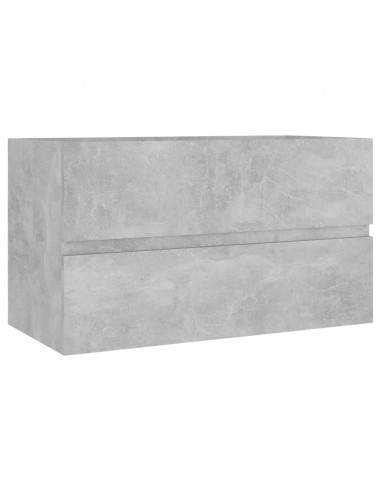 Set Mobili da Bagno Grigio Cemento in Truciolato