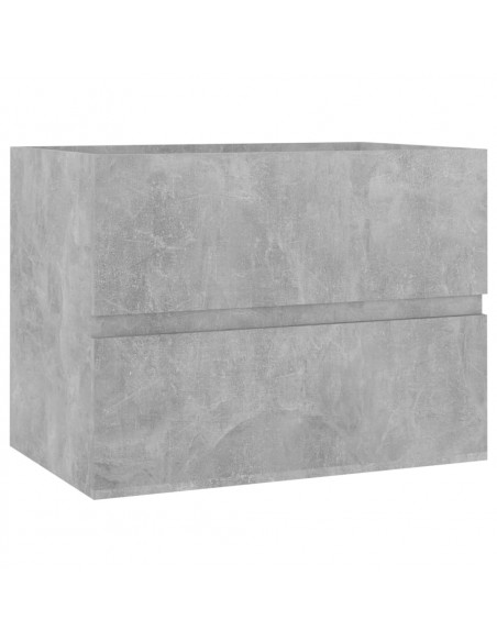 Set Mobili da Bagno Grigio Cemento in Truciolato