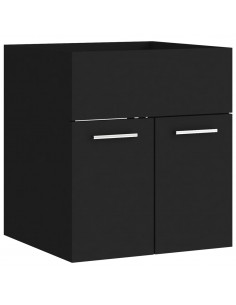 Set Mobili da Bagno Nero in Legno Multistrato