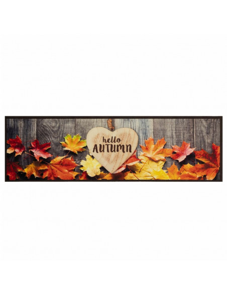 Tappeto da Cucina Lavabile Autunno 45x150 cm in Velluto