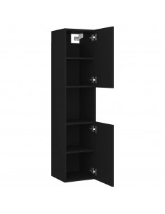 Set Mobili da Bagno Nero in Truciolato 2