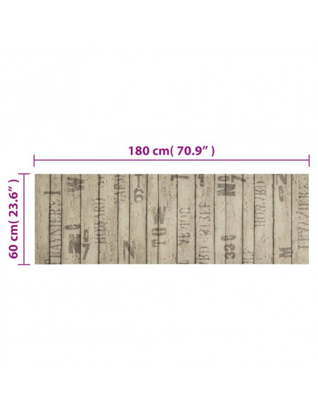 Tappeto da Cucina Lavabile Recinzione 60x180 cm in Velluto