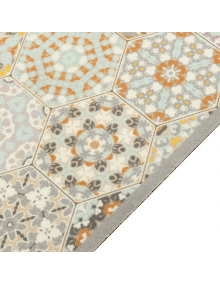 Tappeto da Cucina Lavabile Pastello Esagono 60x180 cm Velluto