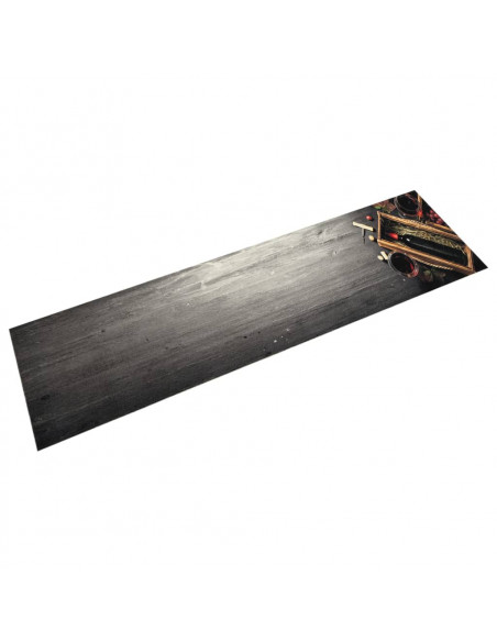 Tappeto da Cucina Lavabile Bottiglia Vino 60x300 cm in Velluto