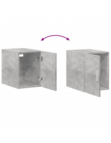 Mobile a Parete Grigio Cemento 30x42,5x40 cm Legno Multistrato