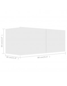 Set Mobili Porta TV 2 pz Bianco in Legno Multistrato 2