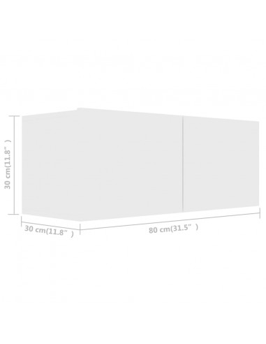 Set Mobili Porta TV 2 pz Bianco in Legno Multistrato