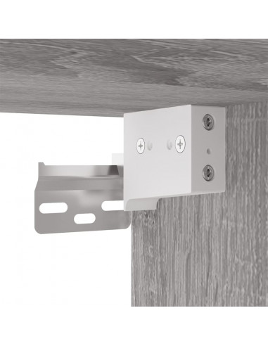 Set Mobili Porta TV 2 pz Grigio Sonoma in Legno Multistrato